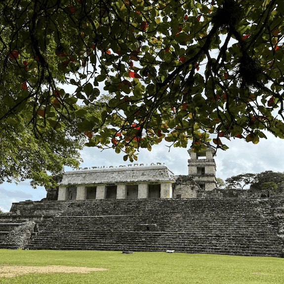 Mayan ruins at Palenque's archaeological site