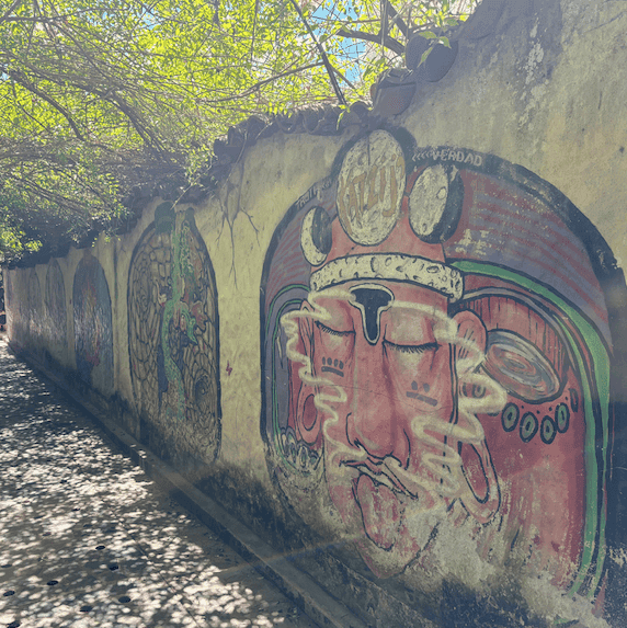 Mayan glyph murals