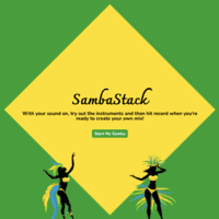 SambaStack app start screen