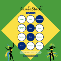 SambaStack app with several instruments selected on record mode